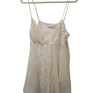 Vintage Victoria's Secret Gold Label Sheer Lace Babydoll Slip - Size Large